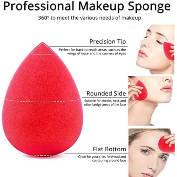 BRAND NEW !! Never used !! 5 Pcs Multi-colored Makeup Sponges! - Picture 2 of 5